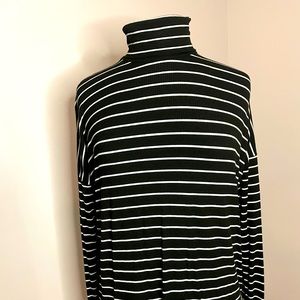 Striped Michael Kors Long Sleeve Turtle Neck